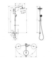 SHOWERPIPE SIN GRIFERIA HANSGROHE